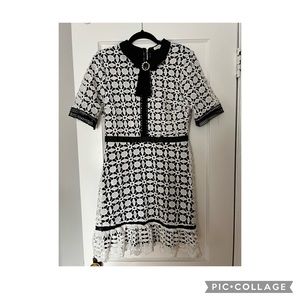 Preppy Black and White Dress